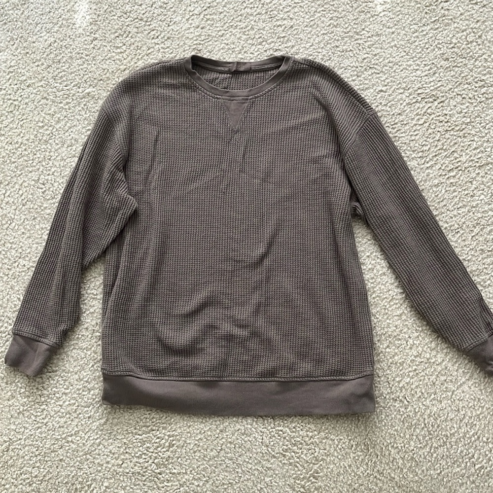 Nuuds Waffle crewneck pullover